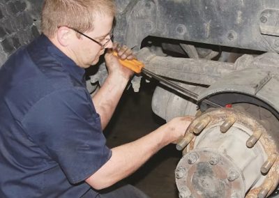 this image shows truck brake service in Lorain, OH